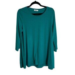 Mountain Mamas Blouse Size L/XL Green Women Tunic Blouse